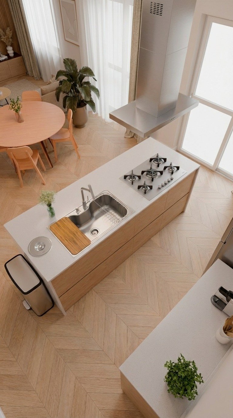 Cuba Tramontina Morgana 60 Fx Undermount em Aço Inox com Lixeira de Embutir 5 L, Tábua de Madeira, Dosador de Sabão, Cesto Aramado e Válvula - foto 7