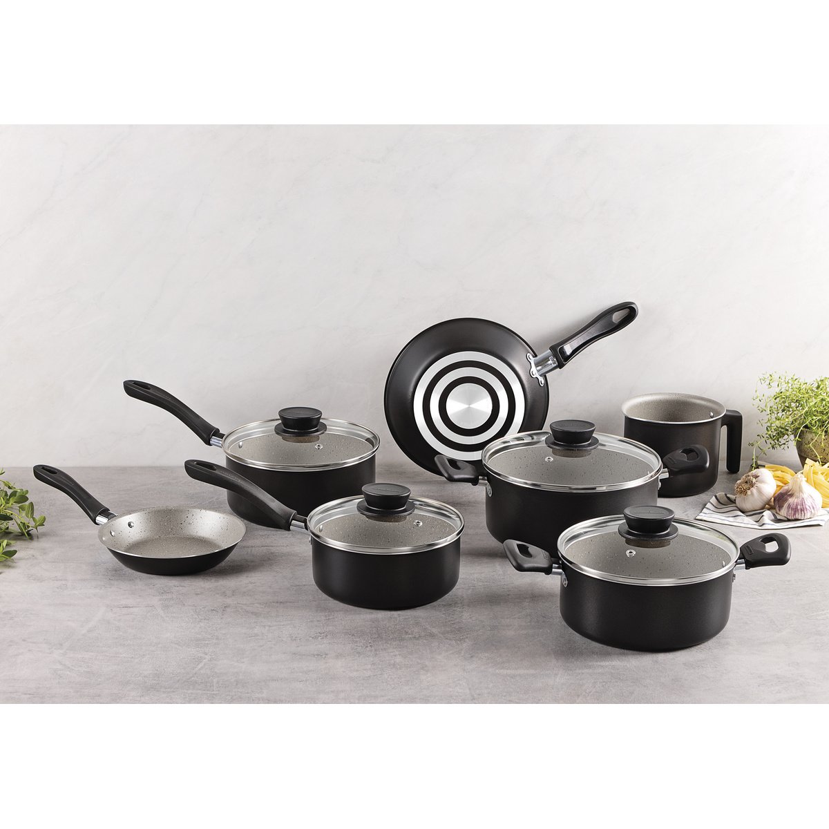 Jogo Panelas Tramontina Linz 7 Peças Aluminio Antiaderente Starflon Max Preto - foto 9