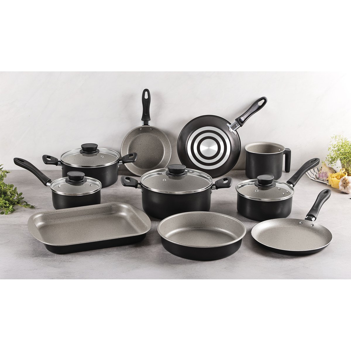 Jogo Panelas Tramontina Linz 10 Peças Aluminio Antiaderente Starflon Max Preto - foto 12