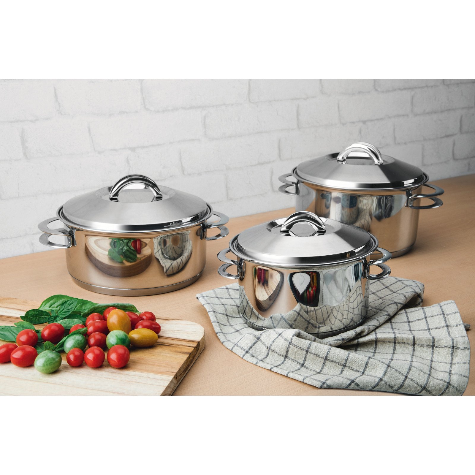 Jogo de Panelas Tramontina Solar em Aço Inox com Fundo Triplo 3 Peças - foto 5