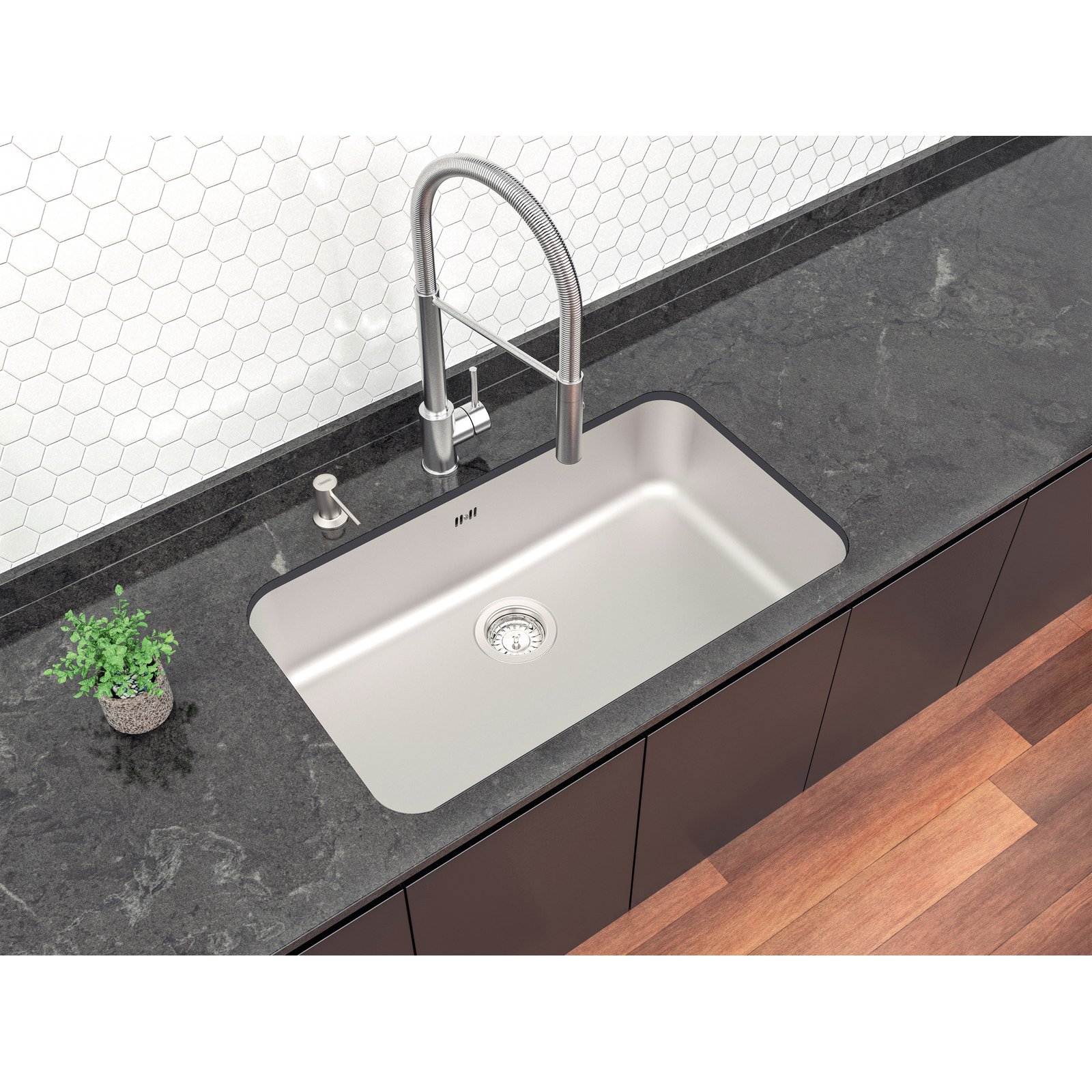 Cuba de Embutir Tramontina Dora 70 Bl R6 em Aço Inox Escovado e Válvula com Escape - foto 2