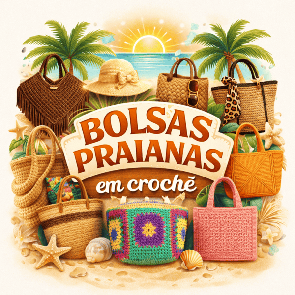 Bolsas Praianas em Crochê