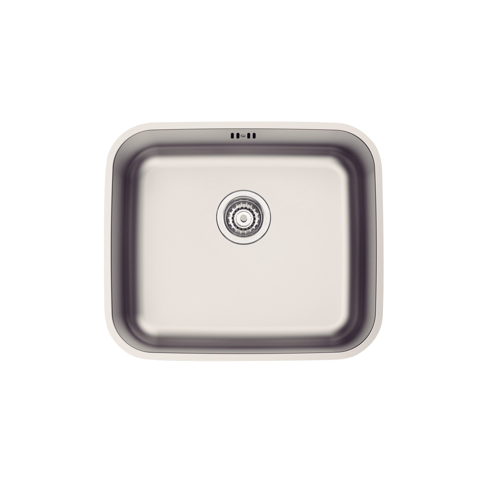 Cuba de Embutir Tramontina Dora 40 Bl R6 em Aço Inox Escovado com Válvula e Escape 40x34 Cm