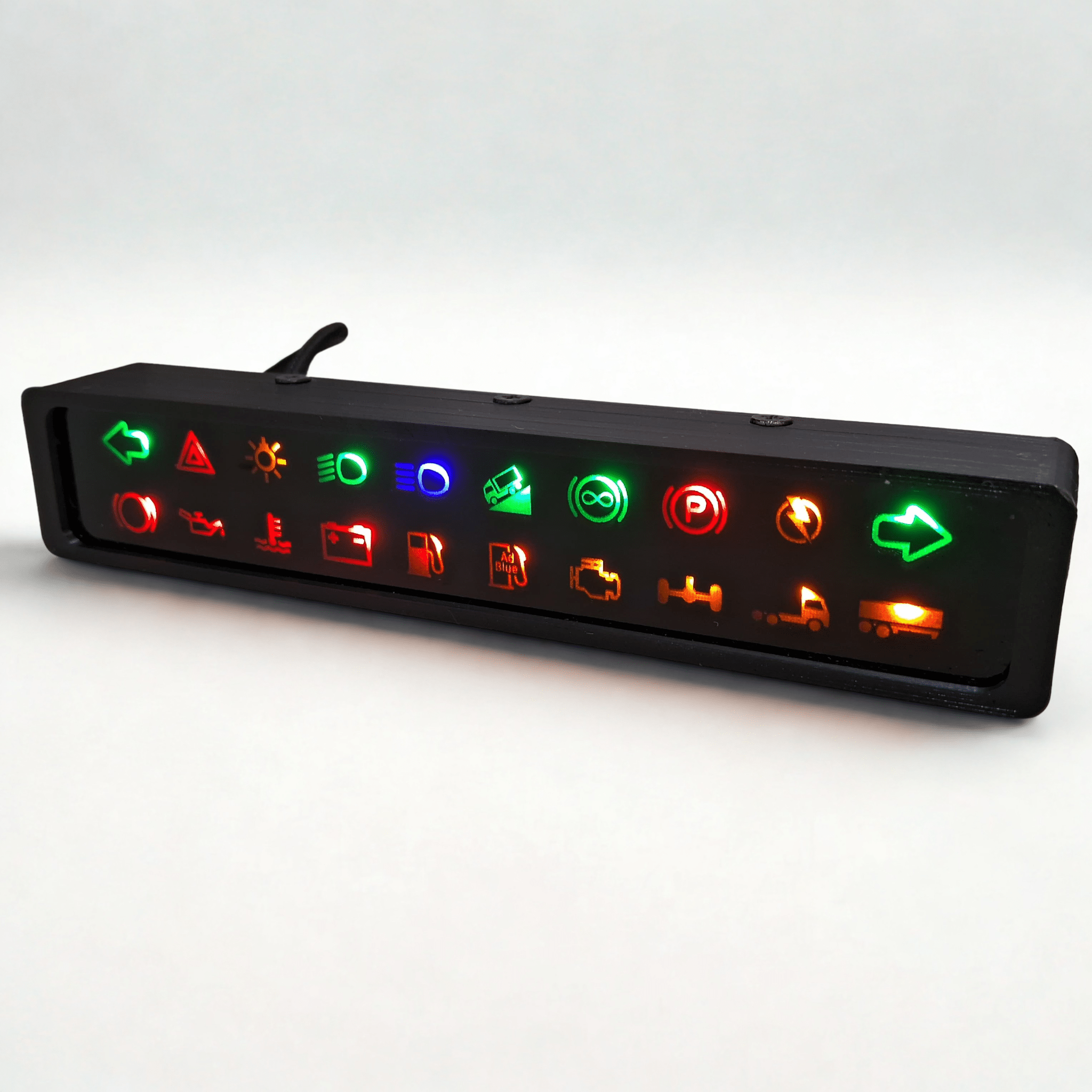 Painel de LEDs Dashboard ETS2/ATS - Luzes Realistas USB - 20 Indicadores