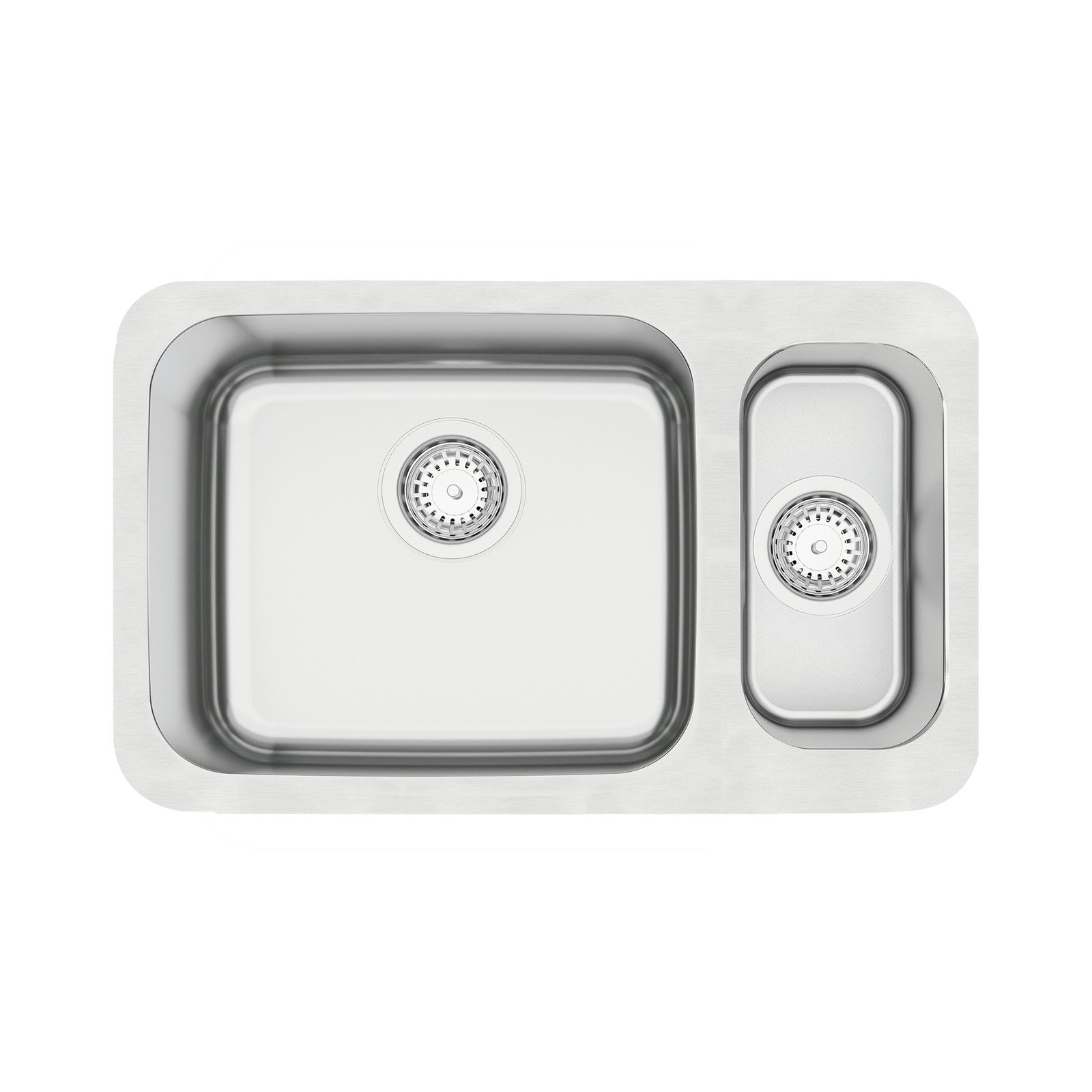 Cuba de Cozinha Tramontina Dora Duo 1.5c 40BL em Aço Inox Escovado