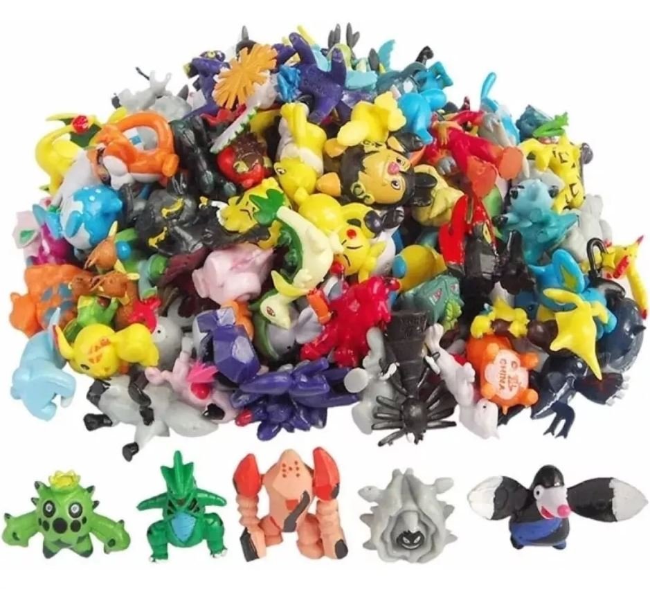 Kit 15 Miniaturas Pokémon 2-3cm Coleção Brinquedo