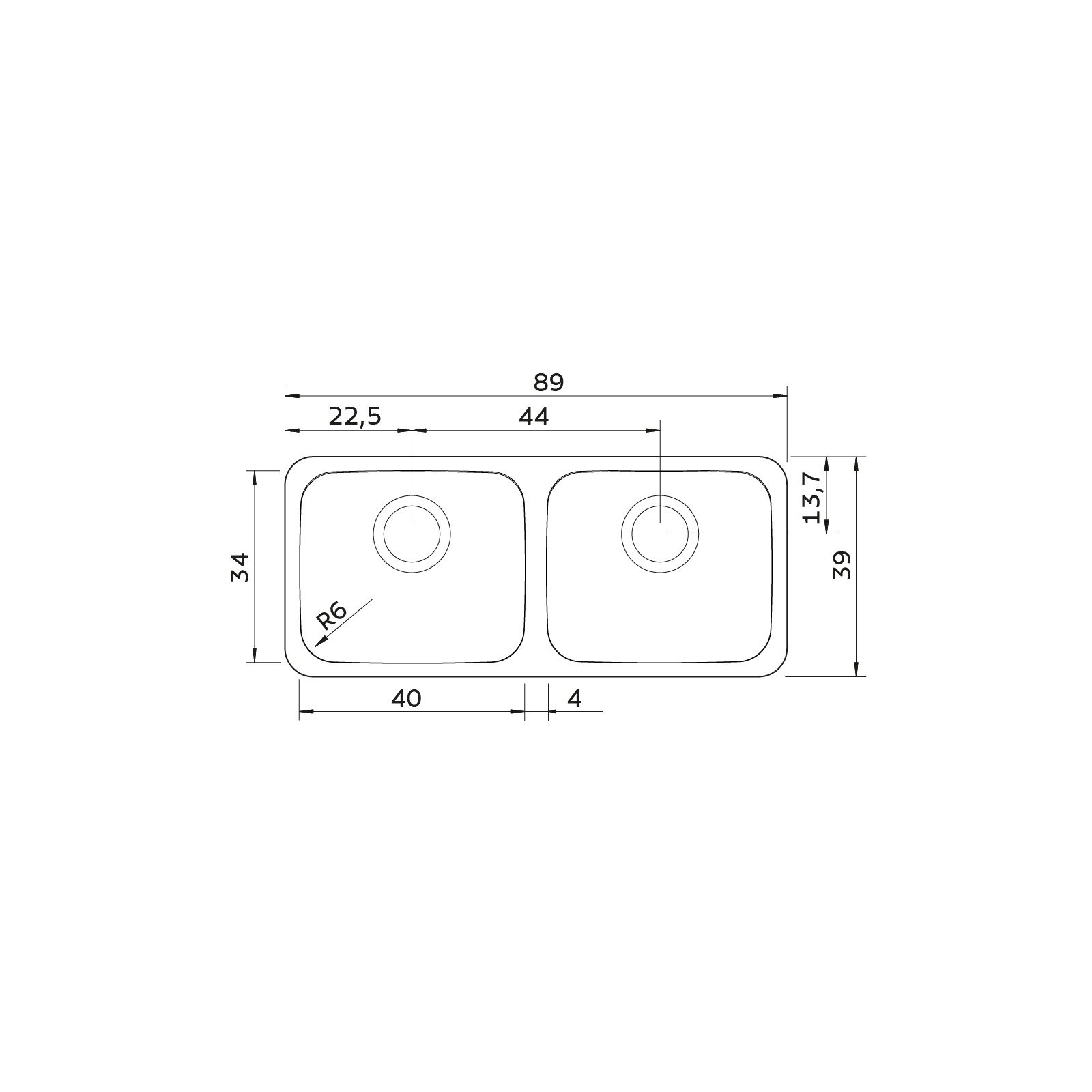 Cuba Tramontina Dora Duo 2C 40 Bl em Aço Inox com Acabamento Escovado - foto 3