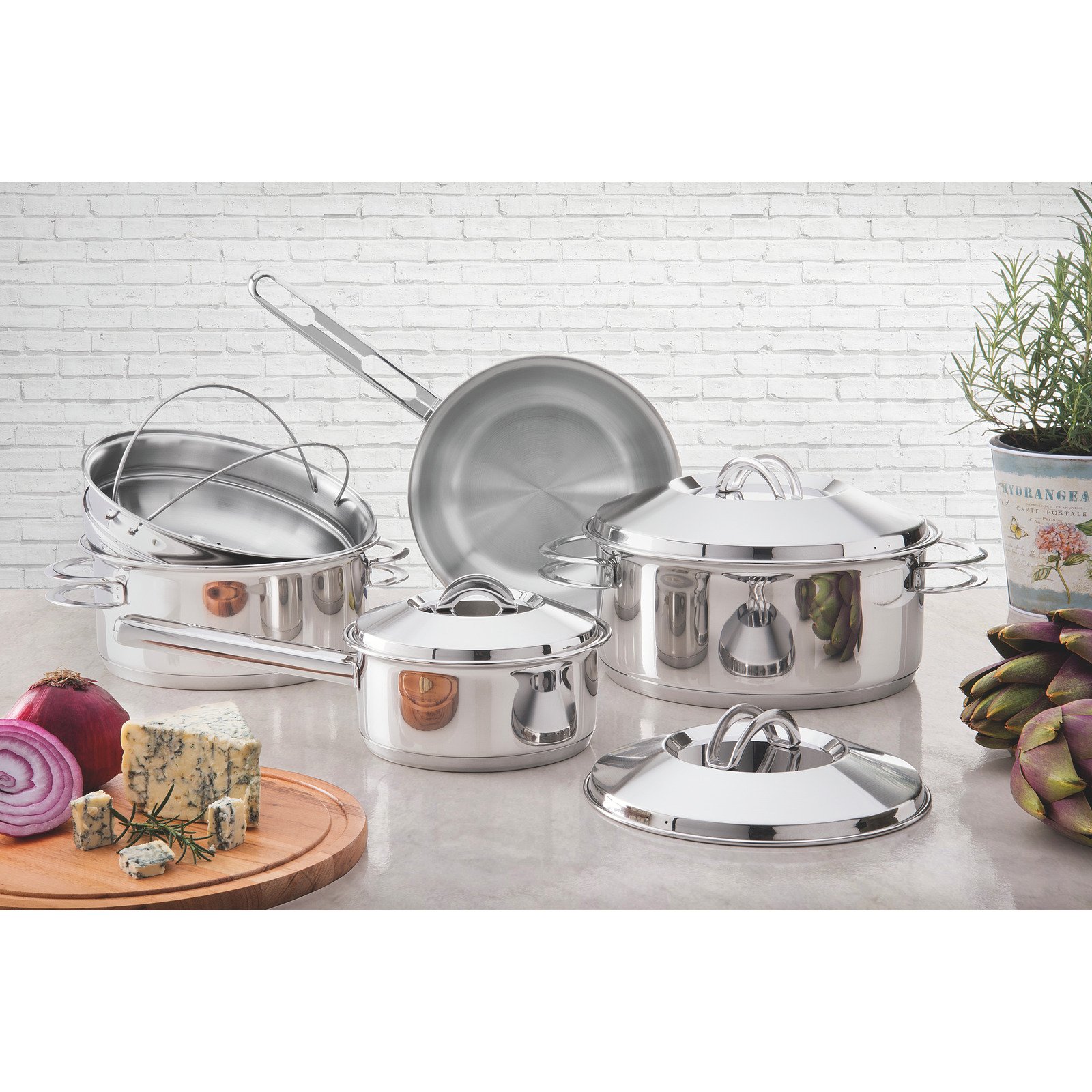 Caçarola Rasa Tramontina Solar em Aço Inox com Fundo Triplo Tampa e Alças Ø 24 Cm 4,7 L - foto 10