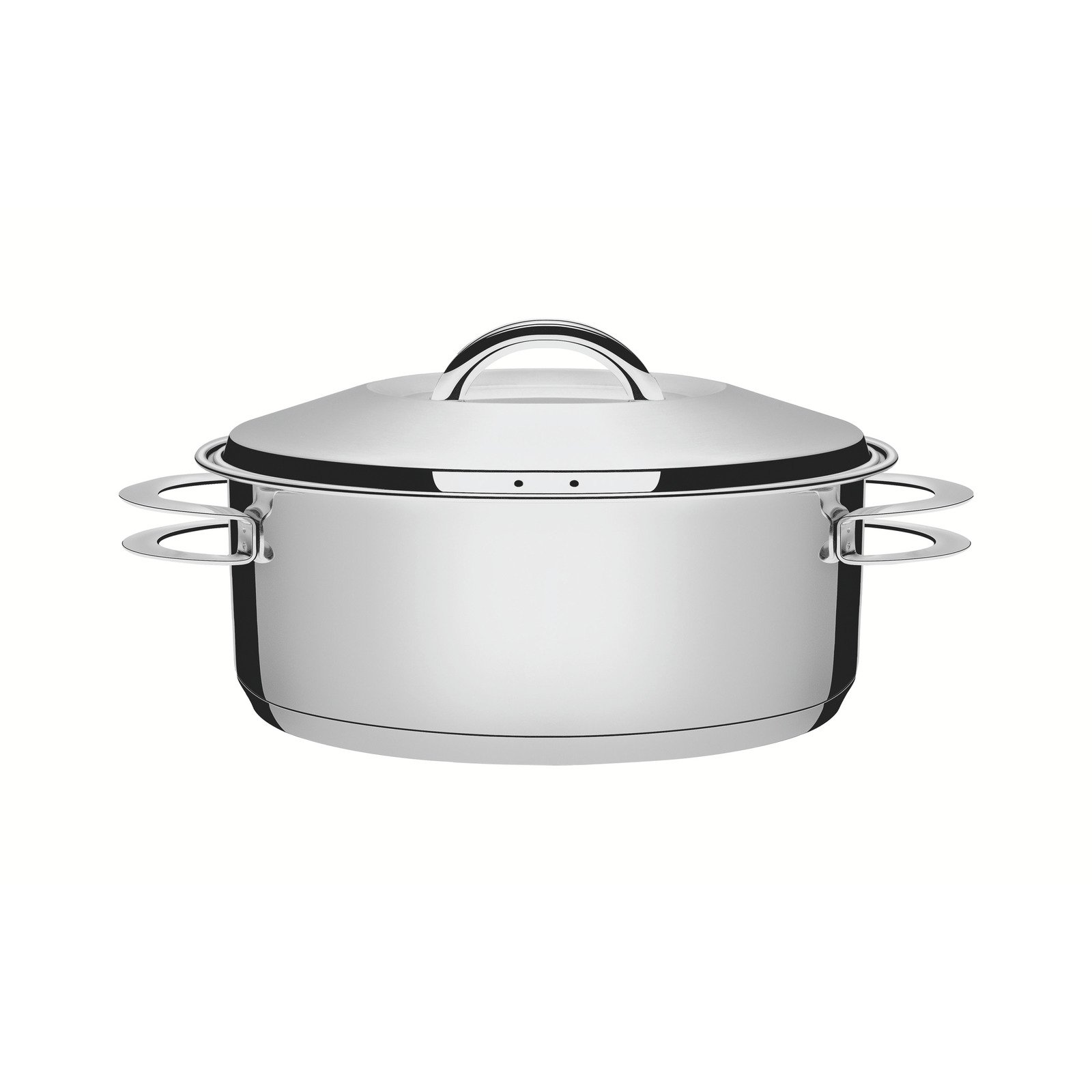 Caçarola Rasa Tramontina Solar em Aço Inox com Fundo Triplo Tampa e Alças Ø 24 Cm 4,7 L