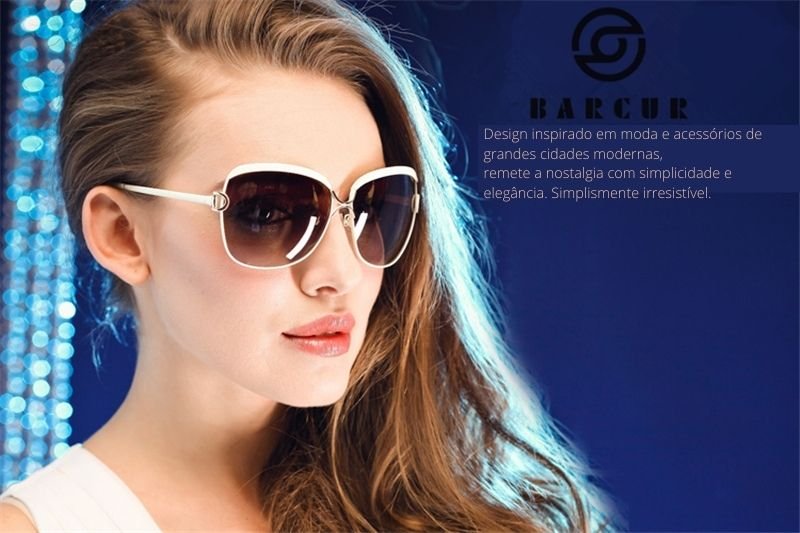 Óculos de Sol Barcur Quadrado Luxo-Mulheres Marcantes