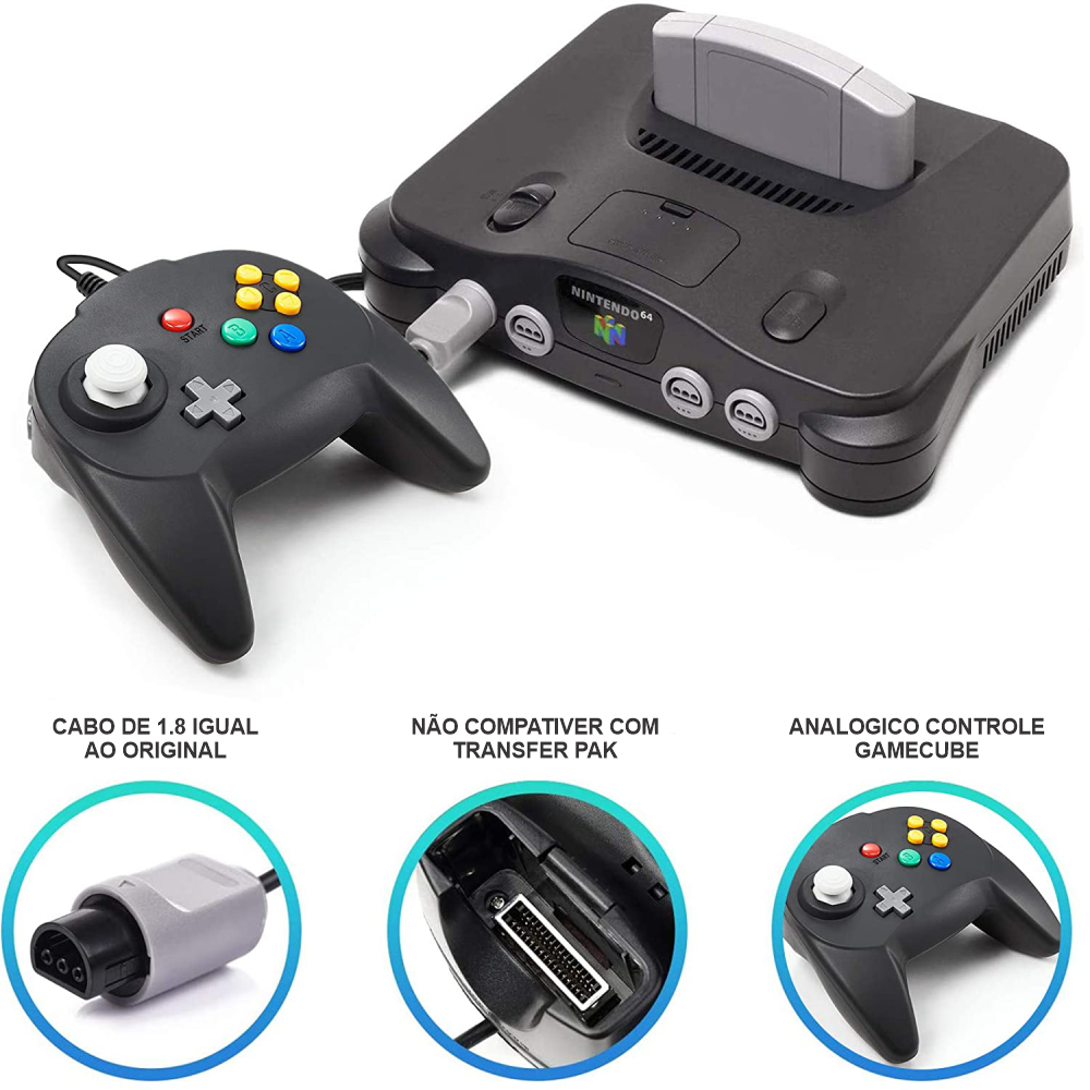 Nintendo 64*** Com 1 controle - SS Games Antigos