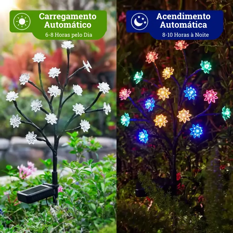 Luminária Solar para Jardim Cherry Blossom Bigstock