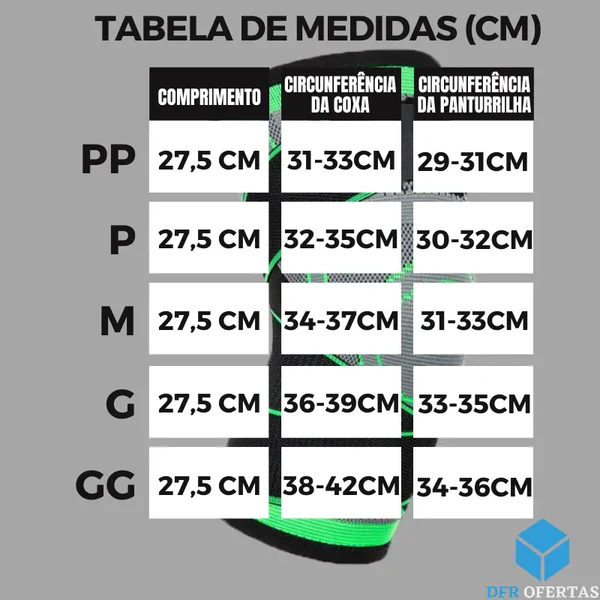 Joelheiras de Alta Compressão Com Velcro