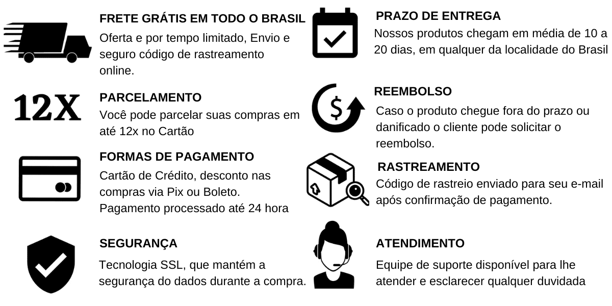 Frete Grátis Para todo o Brasil