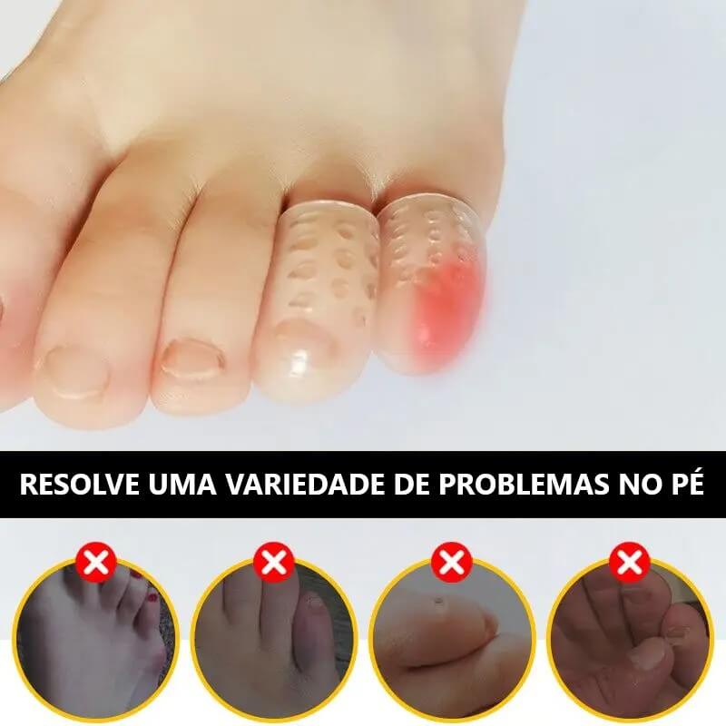 protetor de silicone para os dedos do pé