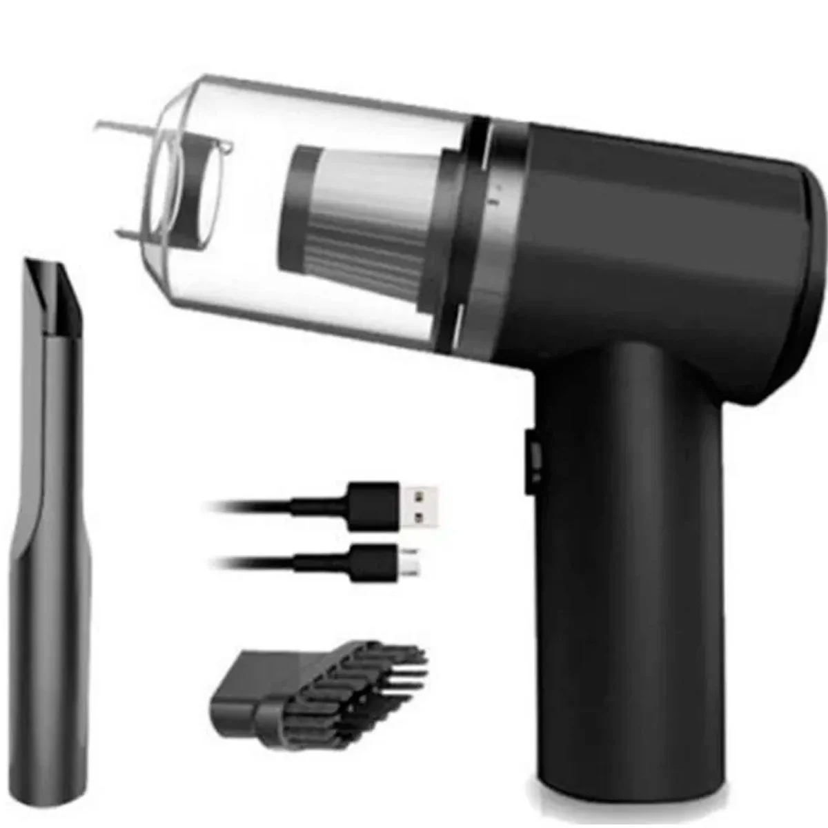 02 mini aspirador de po sem fio portatil para carro casa